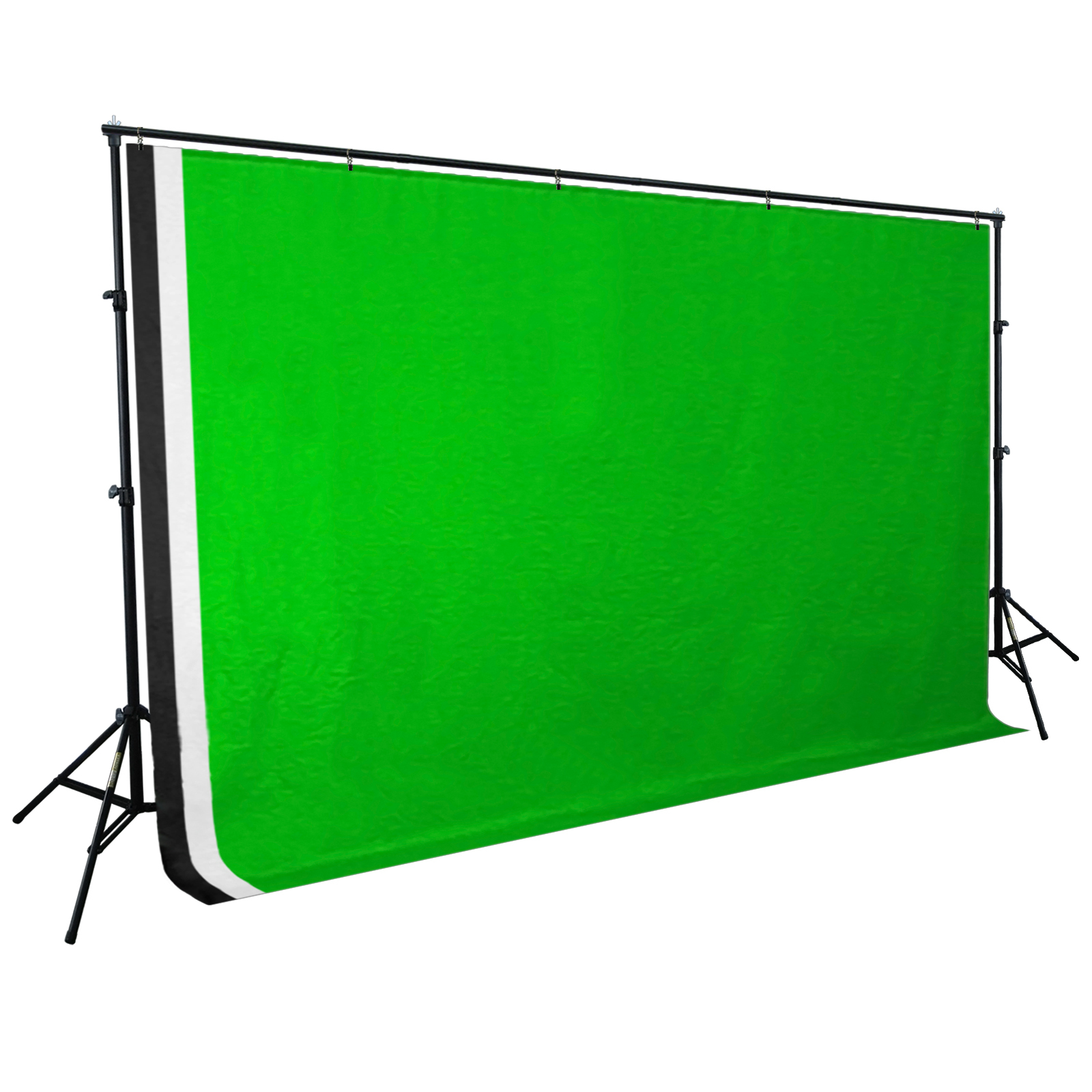 Photo Studio Photography kit W/3 Light Bulb Lighting Muslin 3 Backdrop Stand Set