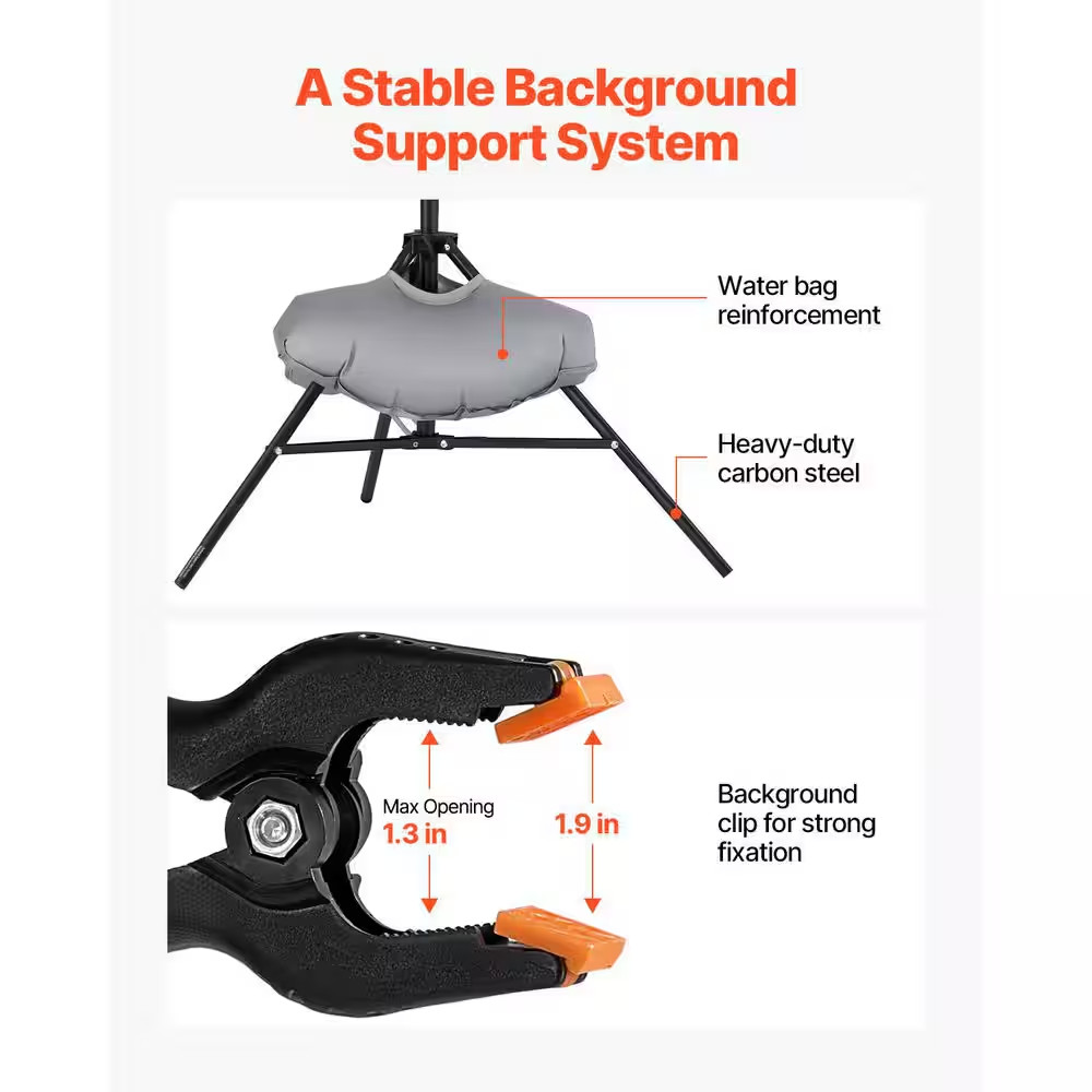 5 X 6.5 Ft. Adjustable Backdrop Stand, Portable, Projector Screen Stand, Wedding