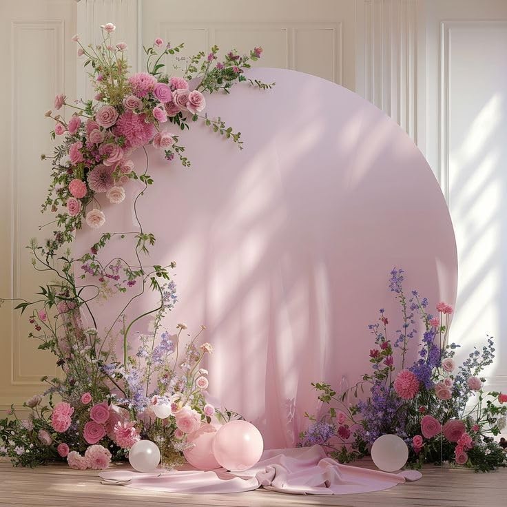 Round Arch Cover Spandex Fitted Balloon Decoration for Wedding Baby Shower 6.6FT