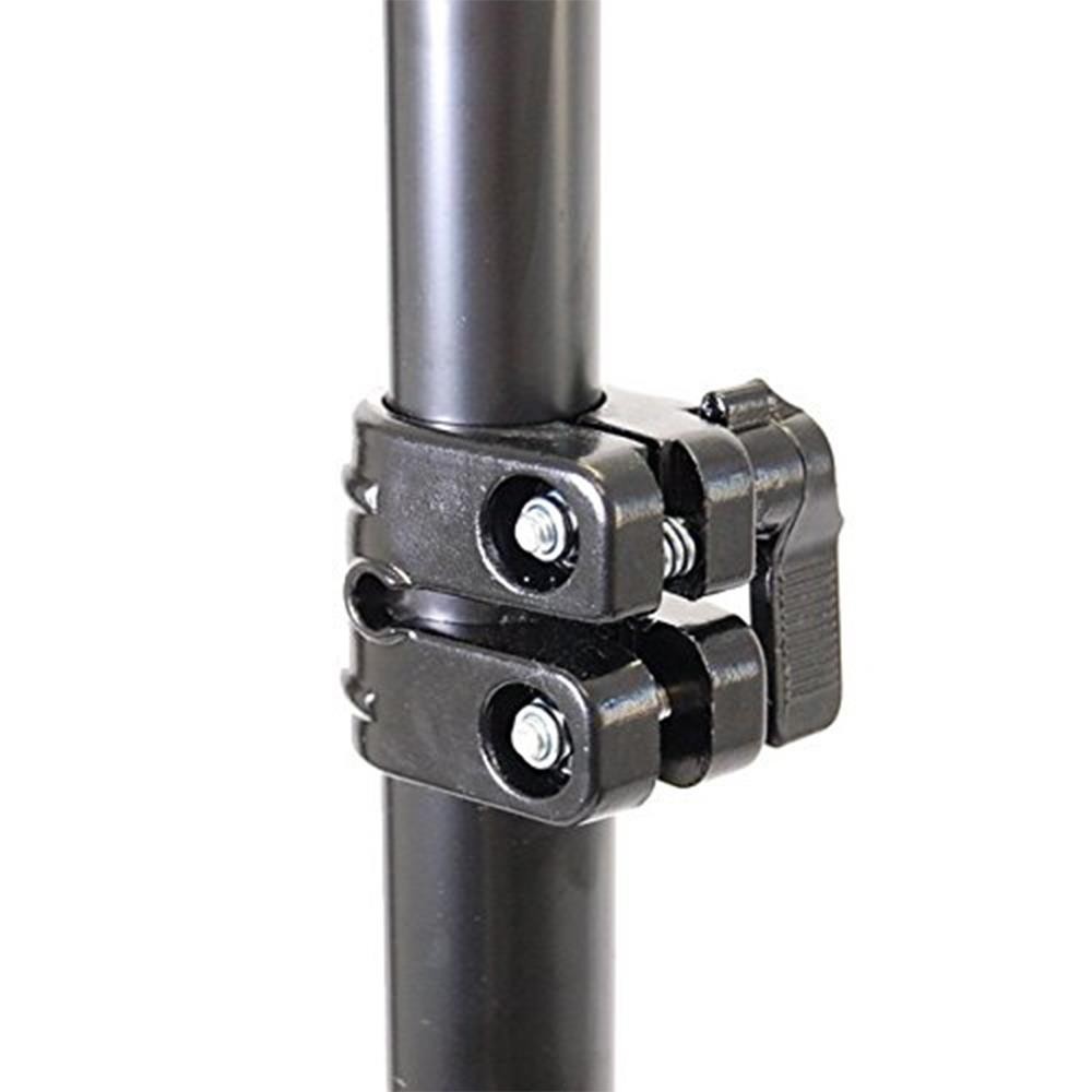 Foldable Background Stand Backdrop Support System Kit Iron Black with 3 Clips
