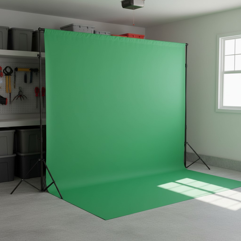 Professional 5x7ft Green Screen Backdrop with Pole Pocket – Perfect for Creators