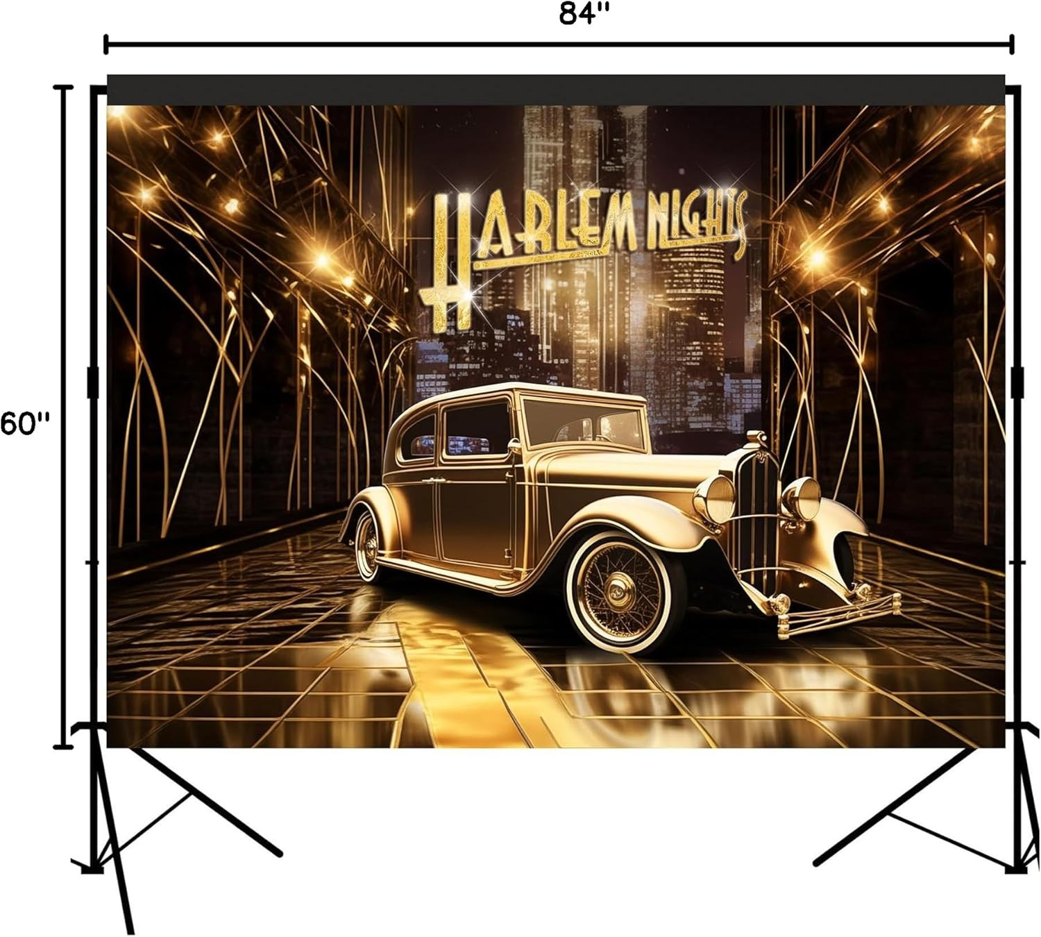 Harlem Nights Backdrop Photography Background 7X5Feet Studio Photo Booth Props