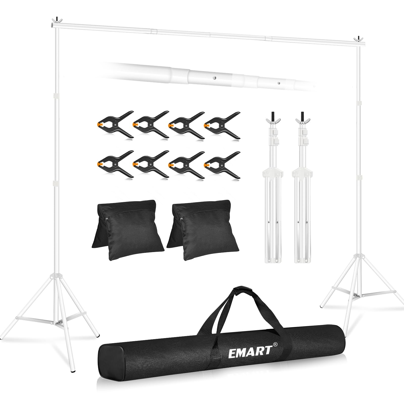 Backdrop Stand 10×8.5ft(WxH) Photo Studio Adjustable Background Stand Support…