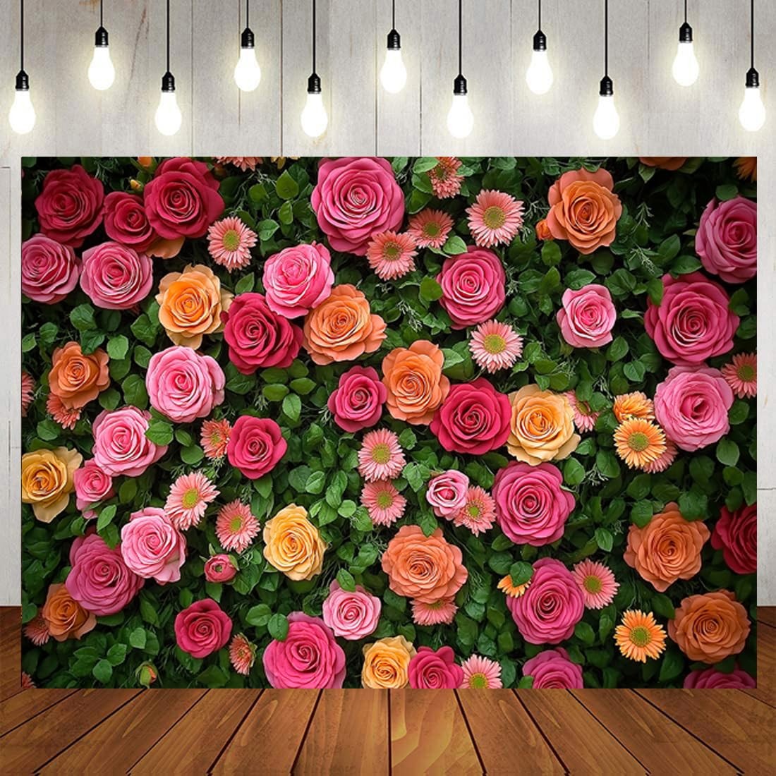 7x5ft Floral Photography Backdrop Spring Flower Wedding Prop 049