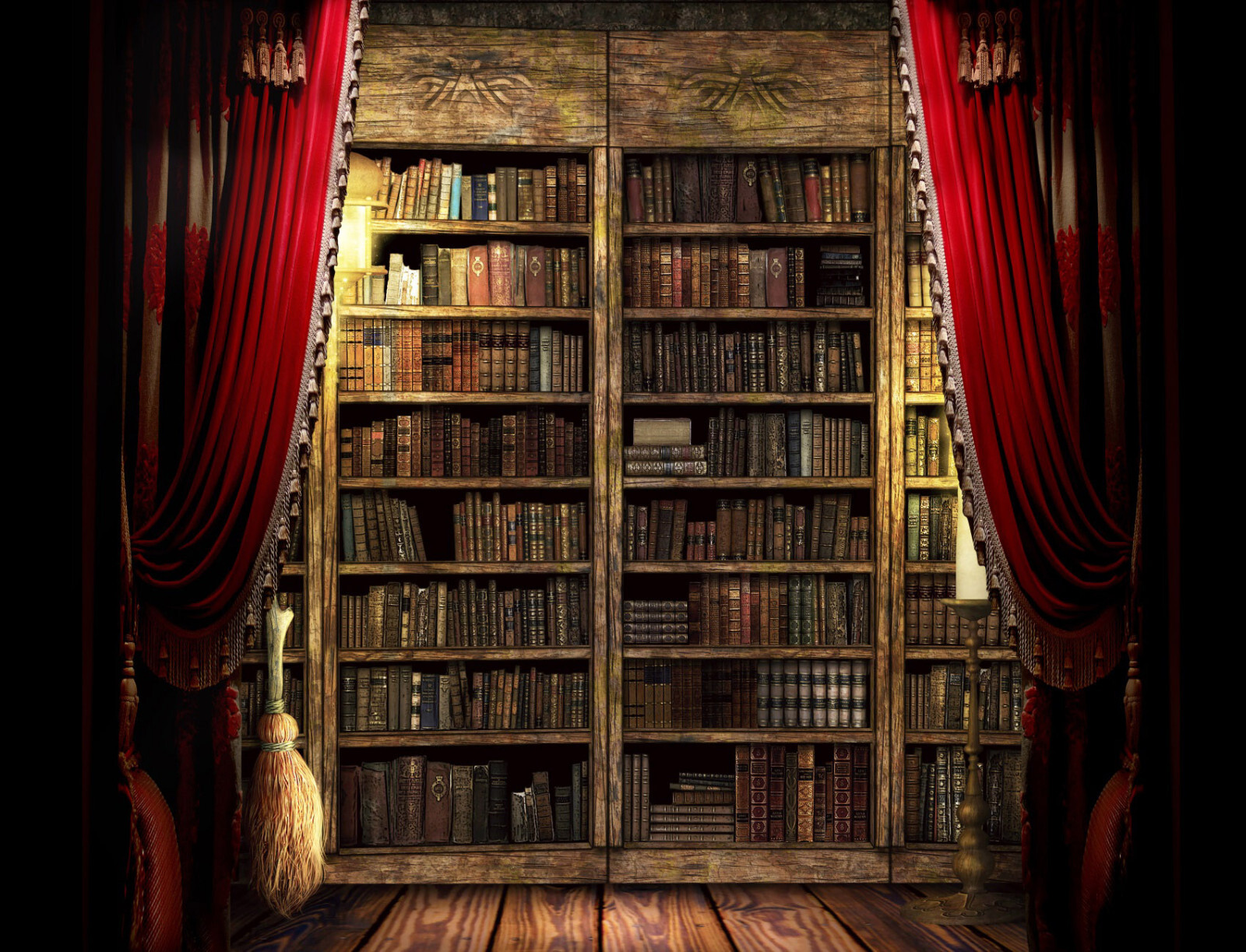 10x8ft Classic Library Vintage Old Bookshelf Vinyl Backdrop Photo Background