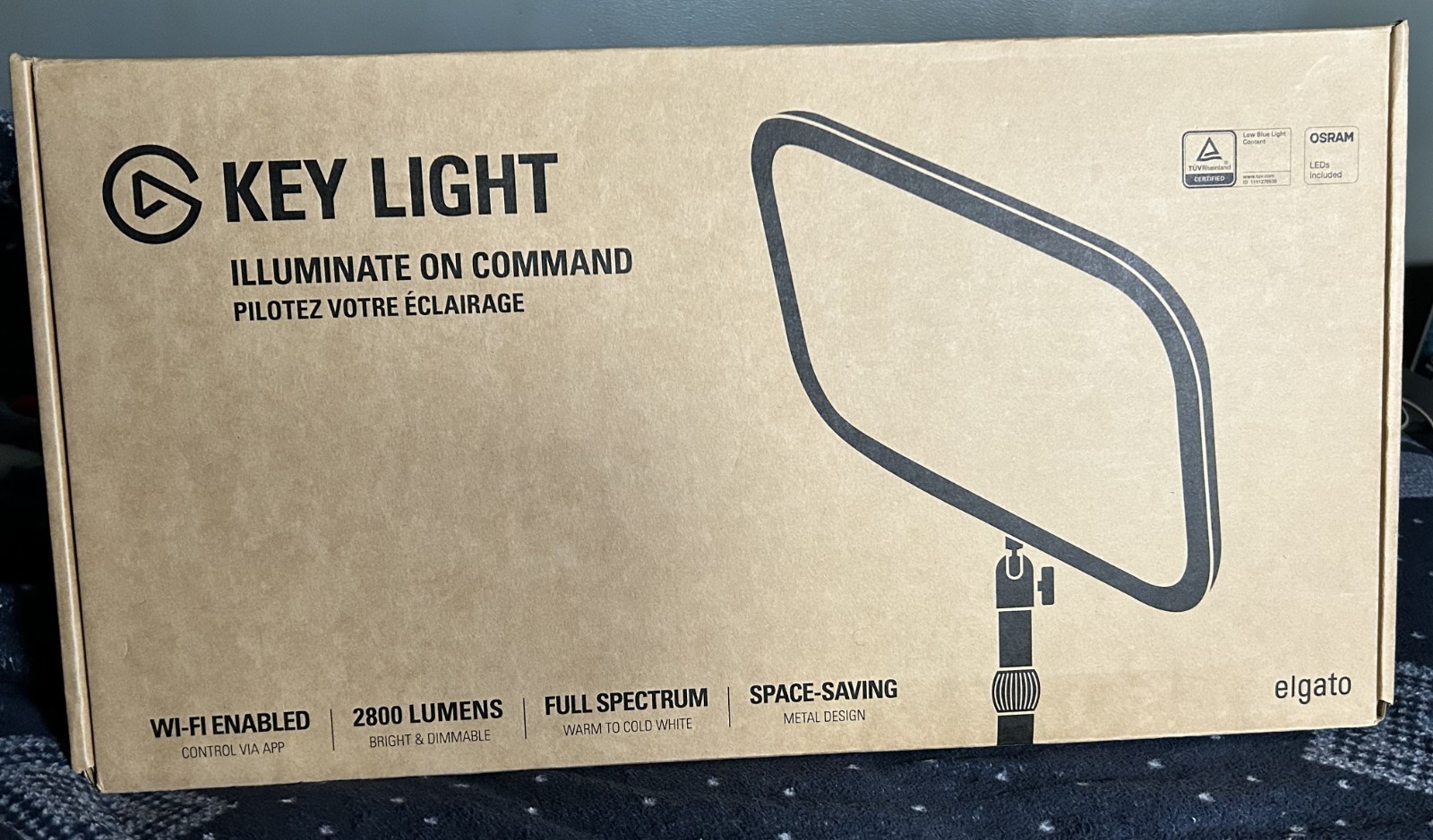 New Elgato Key Light Professional Studio LED 2800 Lumens Light With Desk Clamp