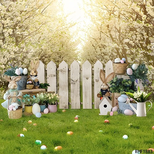 10’x10′ Computer-painted Easter Day Egg Scenic Photo Background Backdrop BHF1883