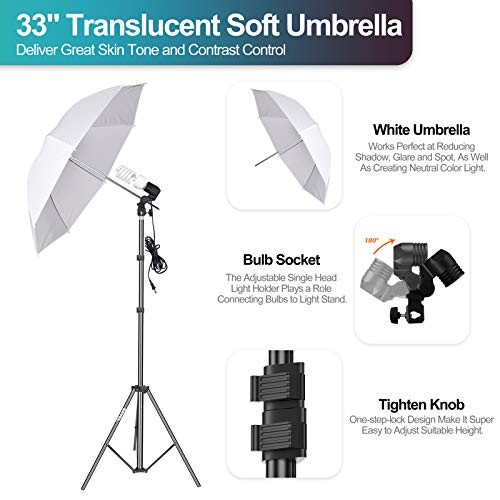 8.5 x 10 ft Backdrop Support System, Photography Video Studio Lighting Kit