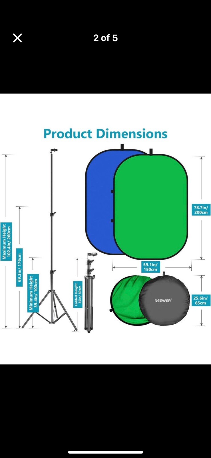 Green Screen Blue Screen Brand New With Stand And Case