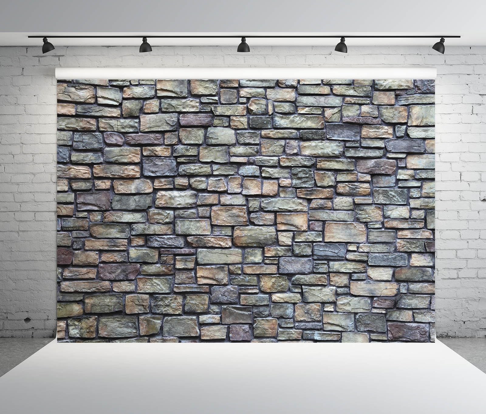 BELECO 7x5ft Fabric Vintage Stone Wall Backdrop Rock 7x5FT, N5-a13792