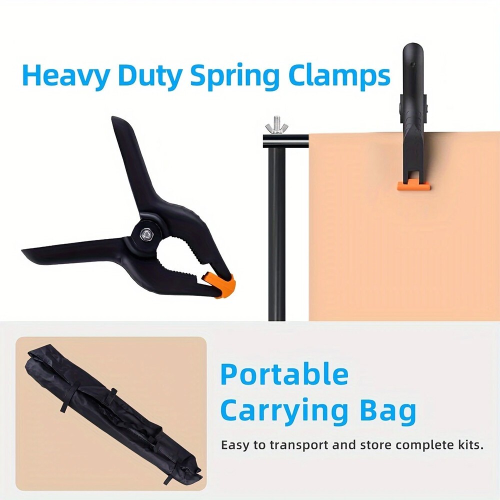 6×6.5ft(WxH) Heavy Duty Backdrop Stand Kit Photography Studio Background Support