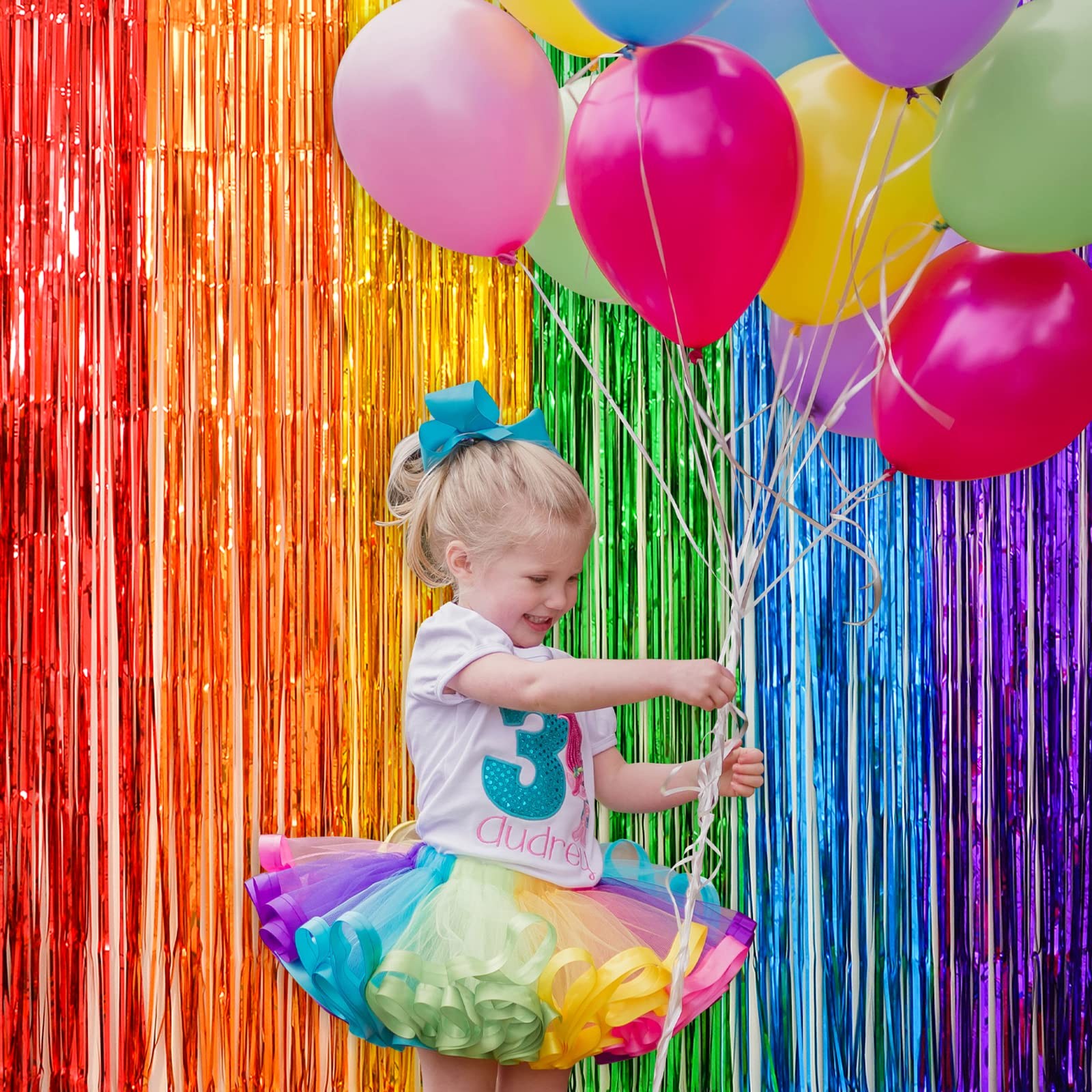 Rainbow Party Decorations, 2 Pack 3.3×6.6ft Pride Decorations, Cartoon Decor …