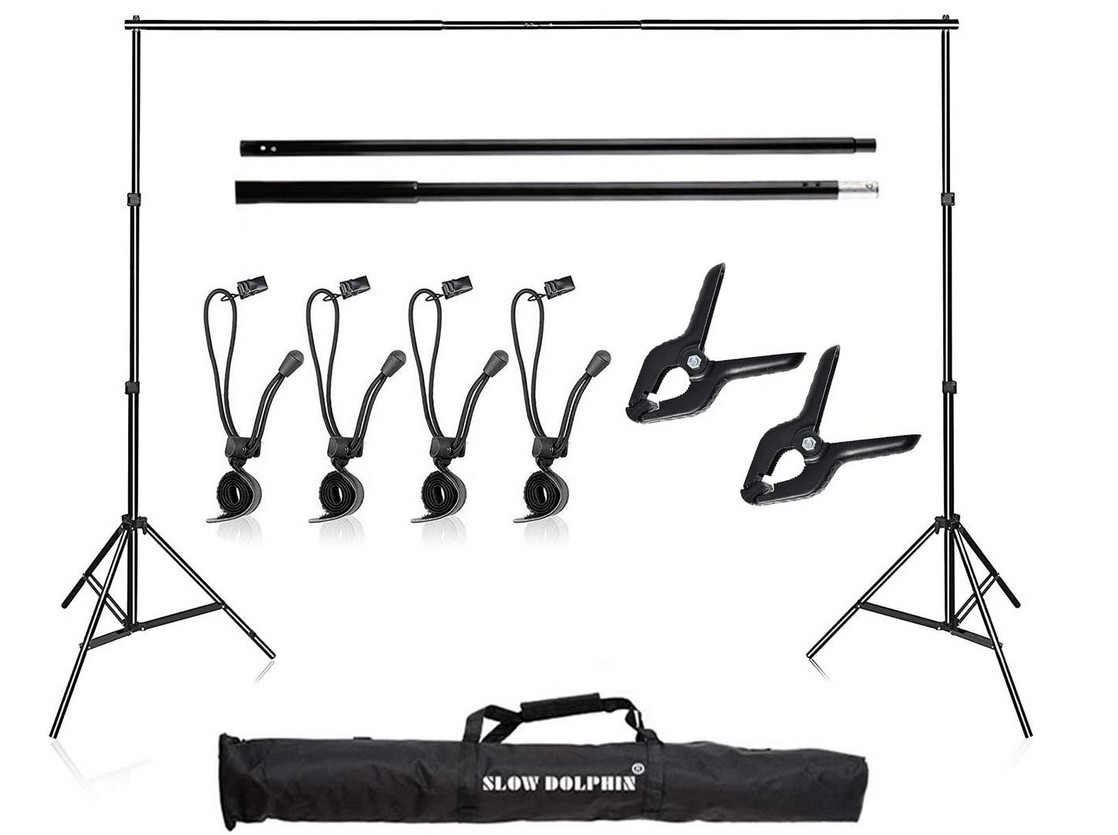Photo Video Studio 10x7ft Adjustable Backdrop Support System Clamps & Carry Bag