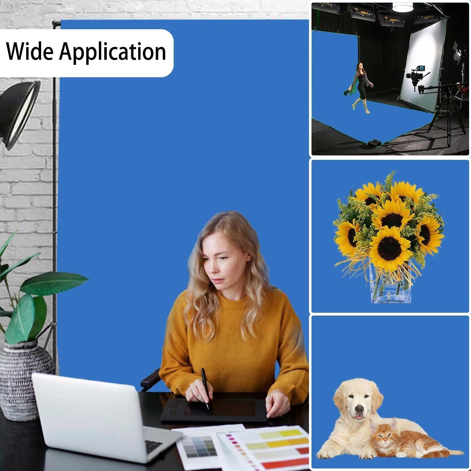 Lightweight Machine Washable Royal Blue Backdrop – 5x7ft Photography Essential