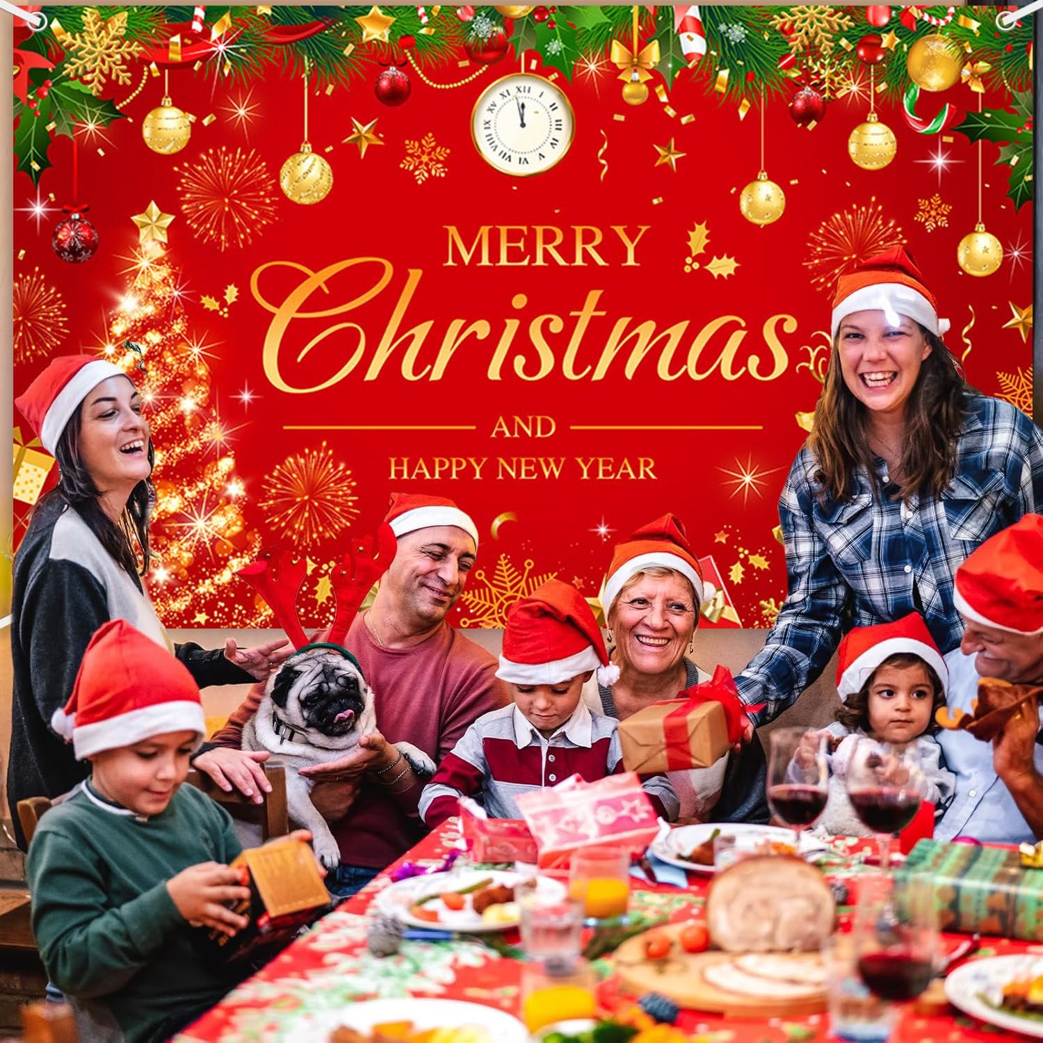 Merry Christmas Banner Decorations Merry Christmas and Happy New Year Banner Pho