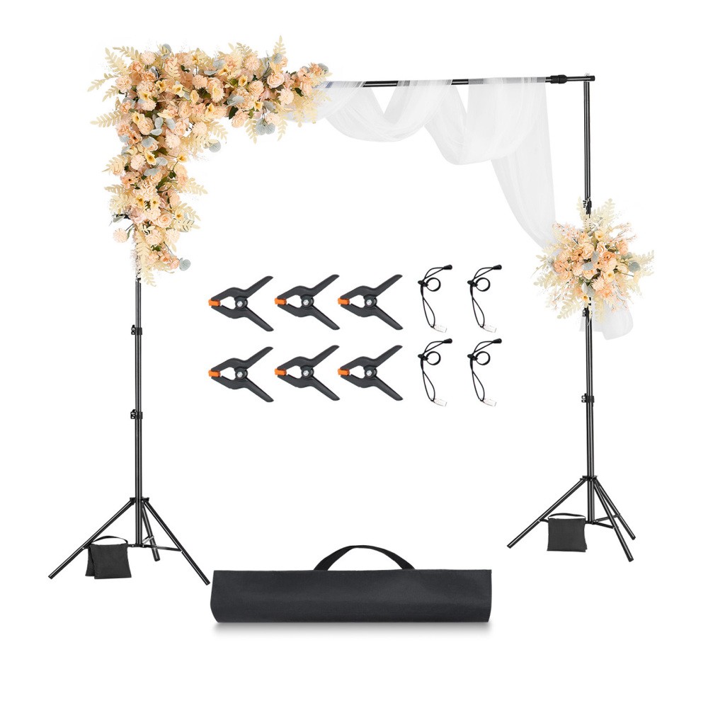 Portable Backdrop Stand 8.5 x 10 ft Adjustable Photo Background Tripod for Party