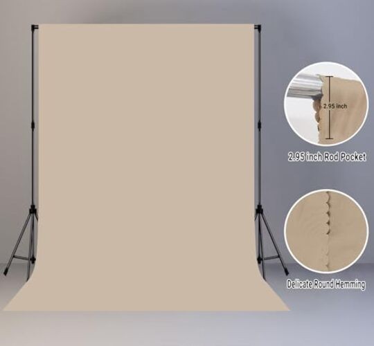 Screen Backdrop Photography Background Meeting Photo Studio 5x7ft Beige