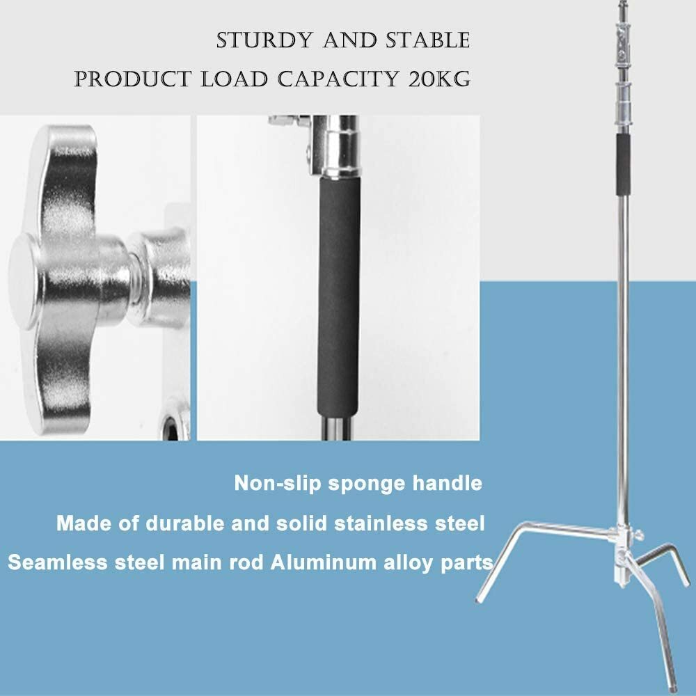 10x 10ft Heavy Duty Backdrop C Light Stand Photography Background Photo Kit