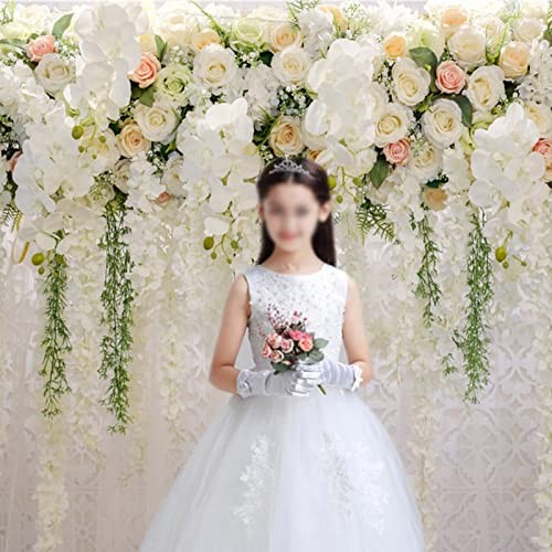 10x8ft White Rose Floral Theme Photography Background 10x8FT(300CM X 240CM）