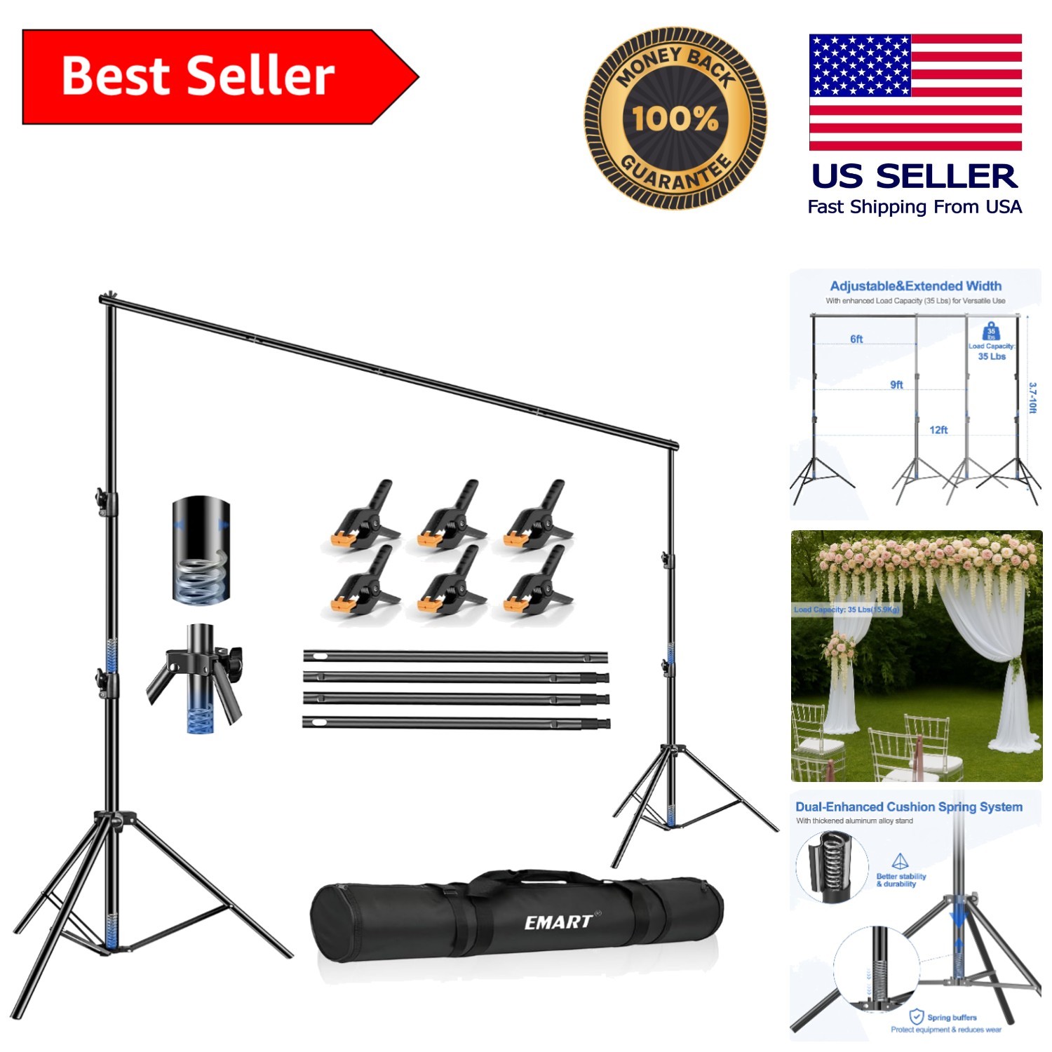 Professional 12x10ft Aluminum Backdrop Stand – Ideal for Parties & Exhibitions