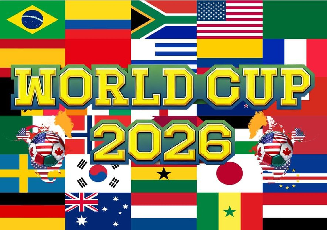 World Football Cup Tournament Backdrop 5x3ft 2026 World Soccer Sport Themed S…