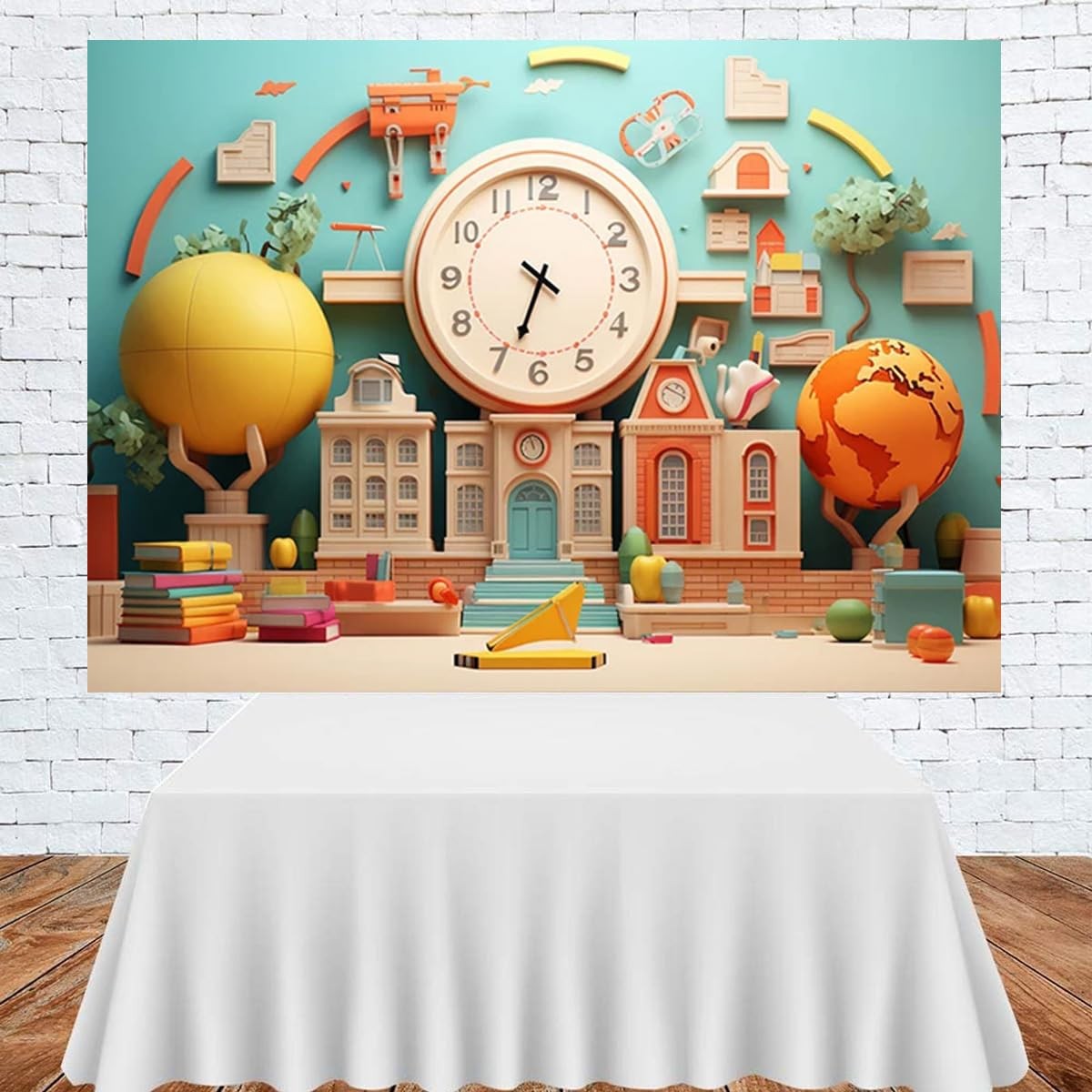 Back to School Photography Backdrop 7x5ft Kids Teacher Classroom Office Decor
