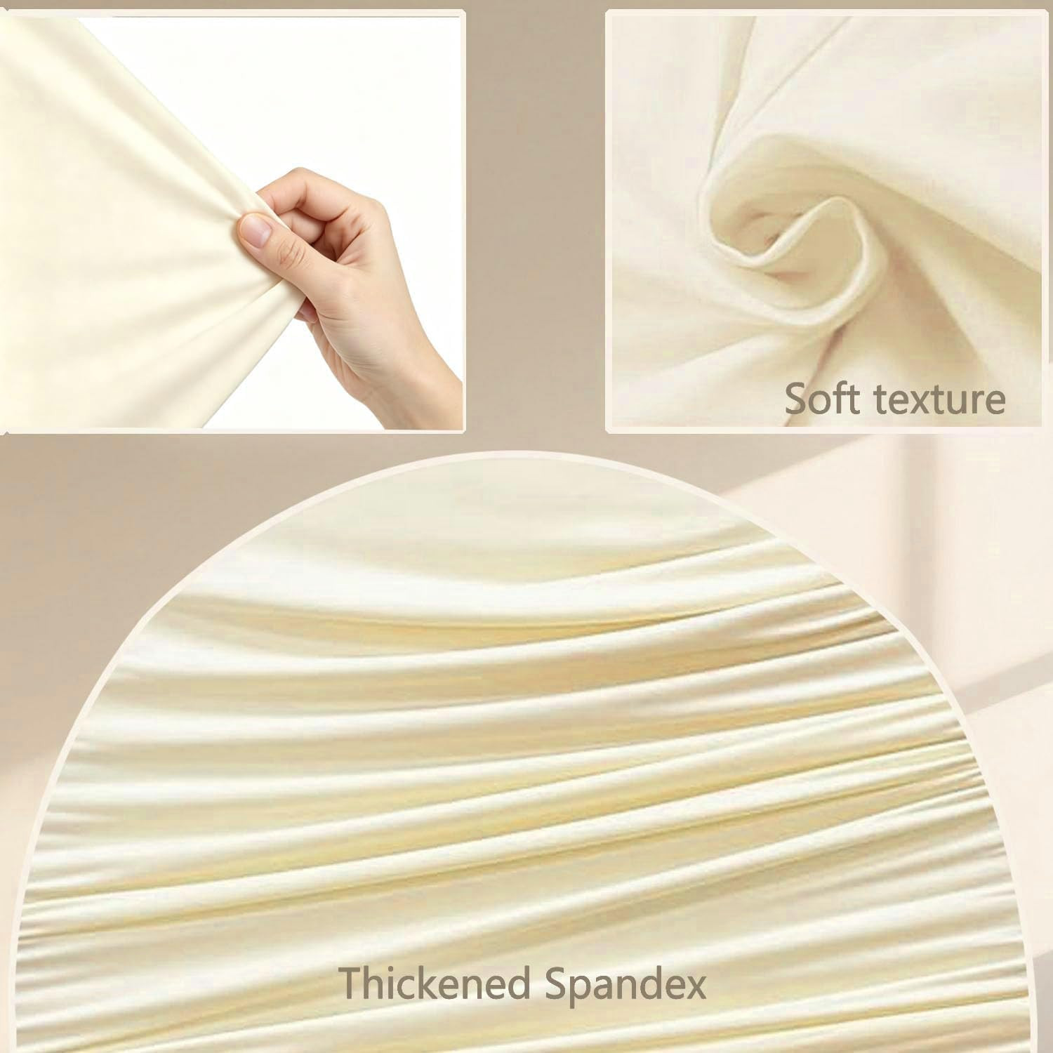 Beige Arch Covers 7.2 and 6Ft Wedding Arch Backdrop Cover Set of 2 Baby Shower B