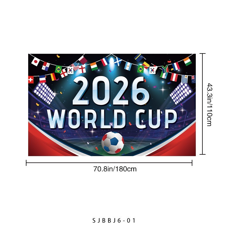 2026 WorldCup Photography Props Background Banner FootballMatch Party Decoration