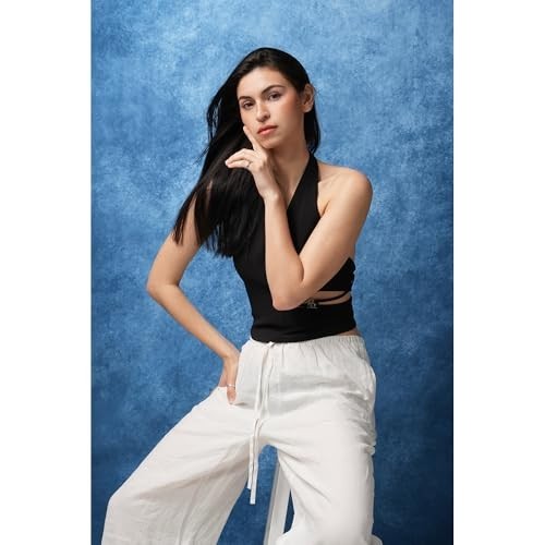 “5×7 ft Blue Abstract Texture Photo Backdrop for Headshots & Portraits, Studio B