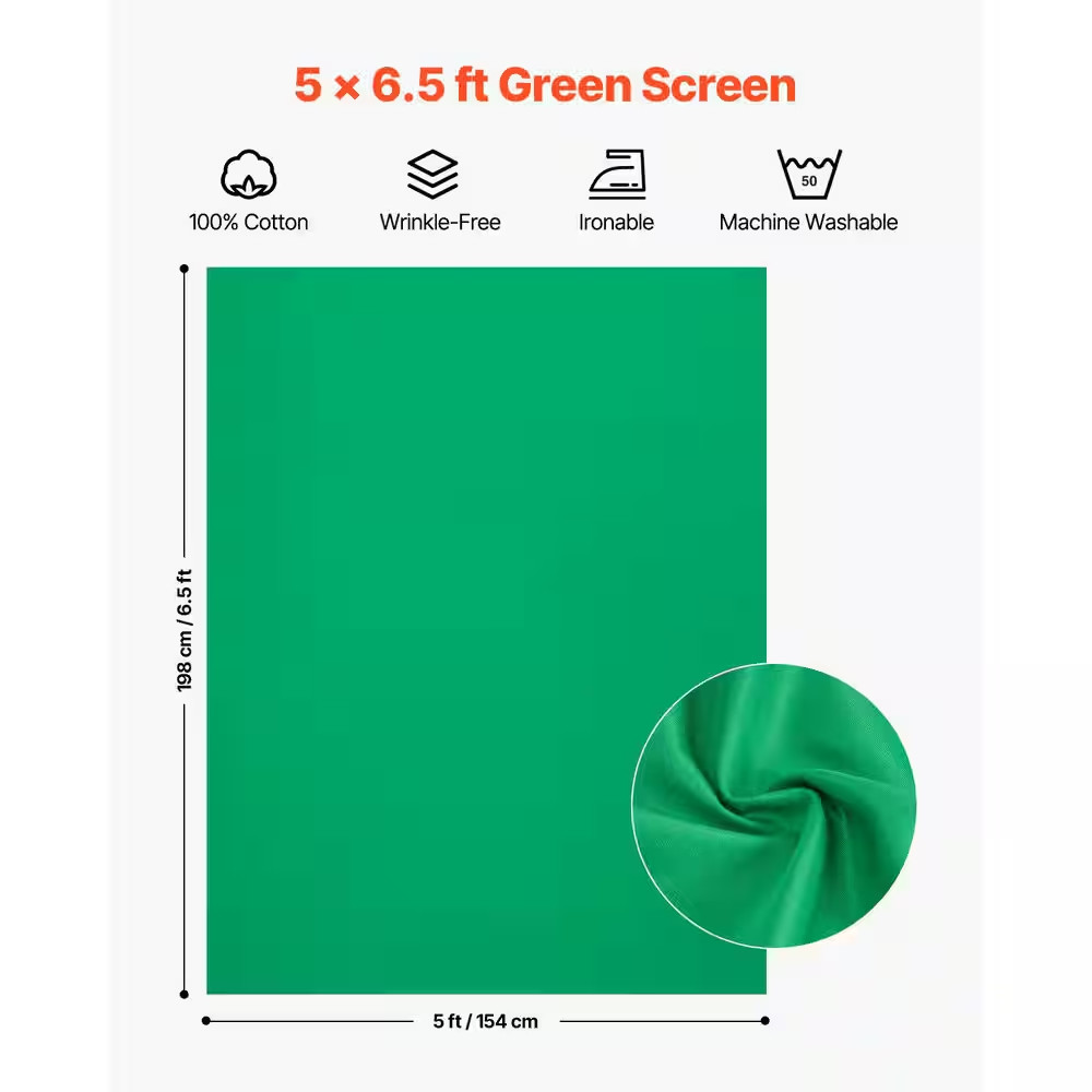 5 X 6.5 Ft. Adjustable Backdrop Stand, Portable, Projector Screen Stand, Wedding