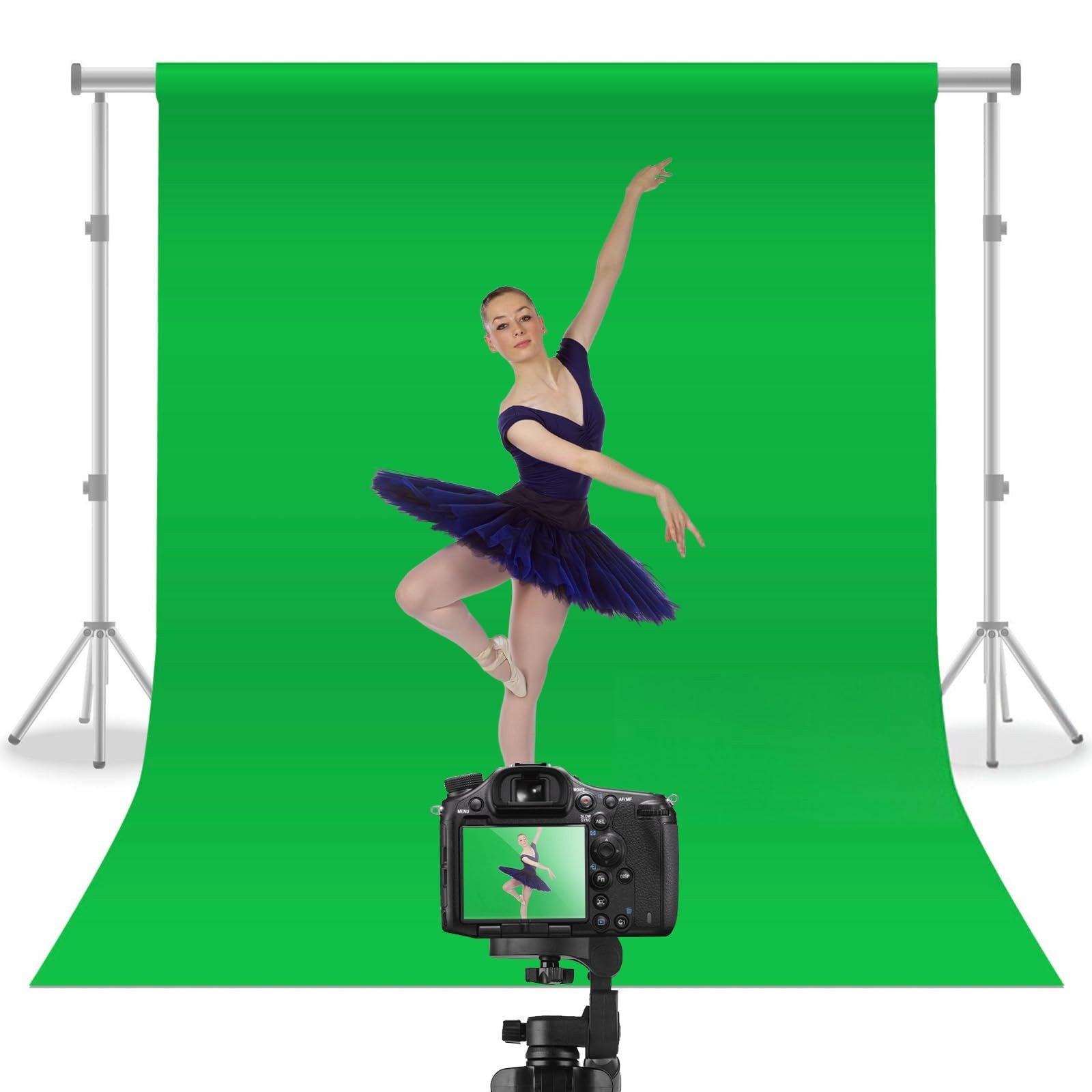 Chromakey Polyester Green Screen Backdrop for Photography Video 10×12 FT