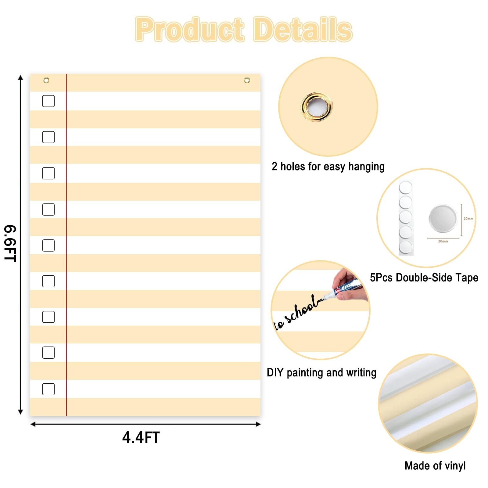 Notebook Paper Backdrop for Photoshoot, Welcome Back to School Photo Backdrop…