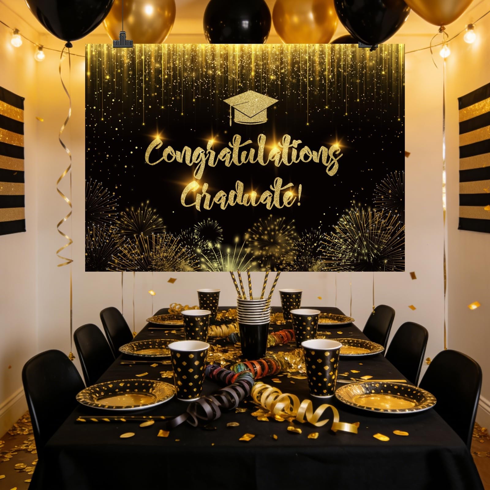 7x5ft Congratulation Graduate Backdrop Congrats Class of 2026 Graduation Photogr