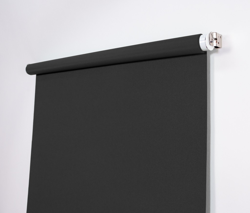 Black 2.5×5 Rollup Backdrop Wall or Ceiling Mount for Studio & Portrait Photos