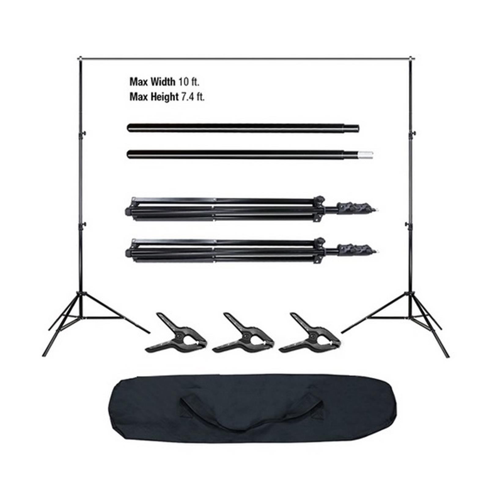 Studio Photo Background Backdrop Triple Supoort Kit Stand with Crossbar kit+Case