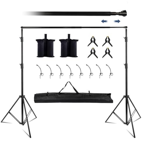 Backdrop Stand Kit for 10 x 8.5ft Tripods with Telescopic Crossbar