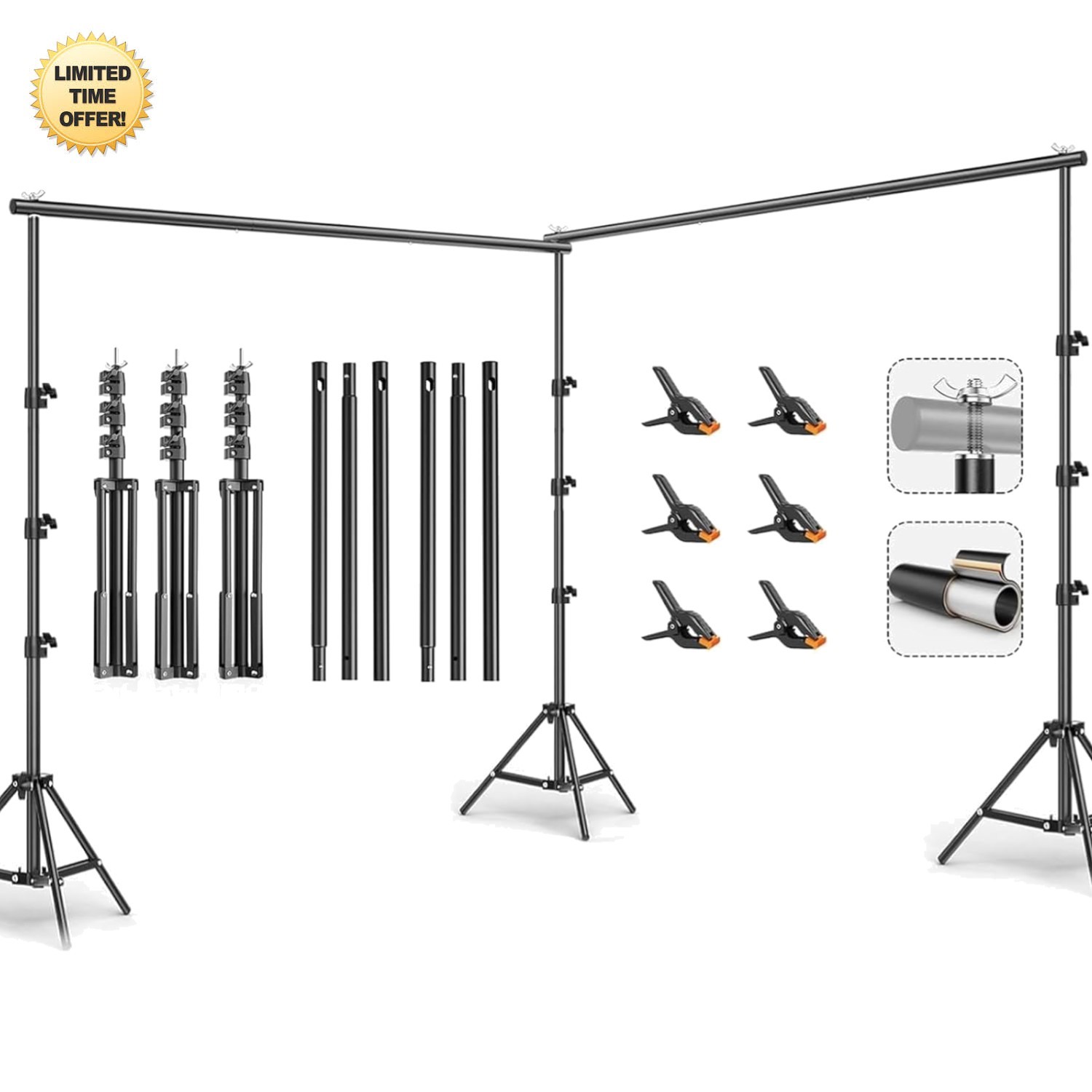 10x20FT Backdrop Support Stand for Photography and Video Studio