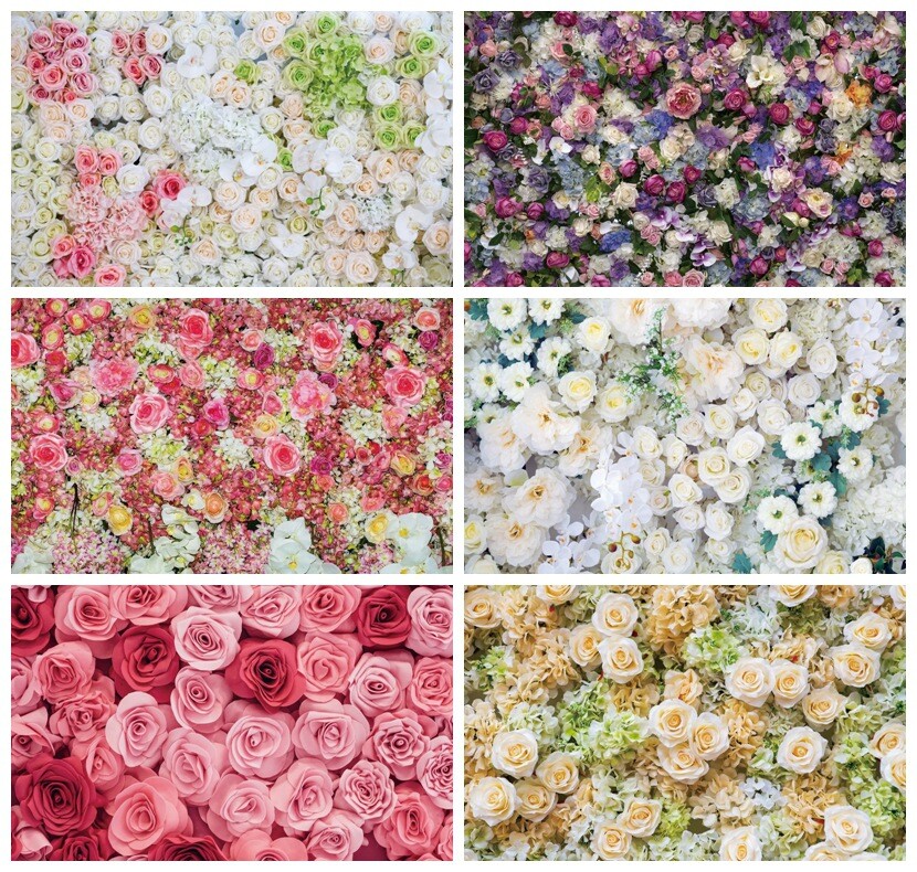Flower Wall Floral Photography Background Photo Backdrop for Wedding Party Decor