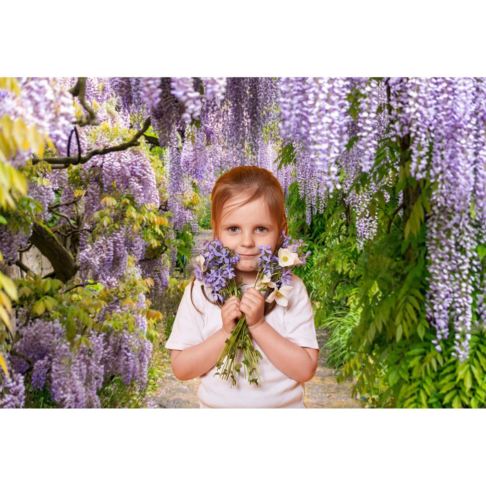 5x3ft Background for Purple Cirrus Pathway Photography Backdrop Violet Wister…