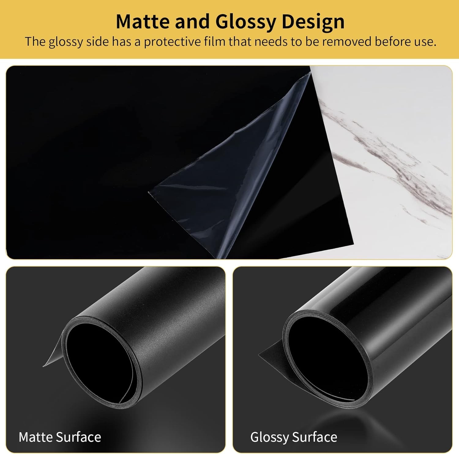 Meking 48X80in/120X200cm Black PVC Backdrop for Photography, One Size,