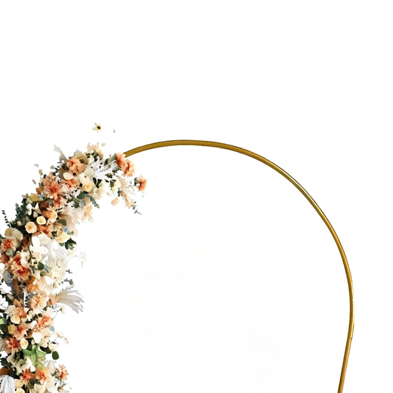 Gold Iron Arch Frame For Weddings & Parties Durable Metal Support (0.65*1.5m)