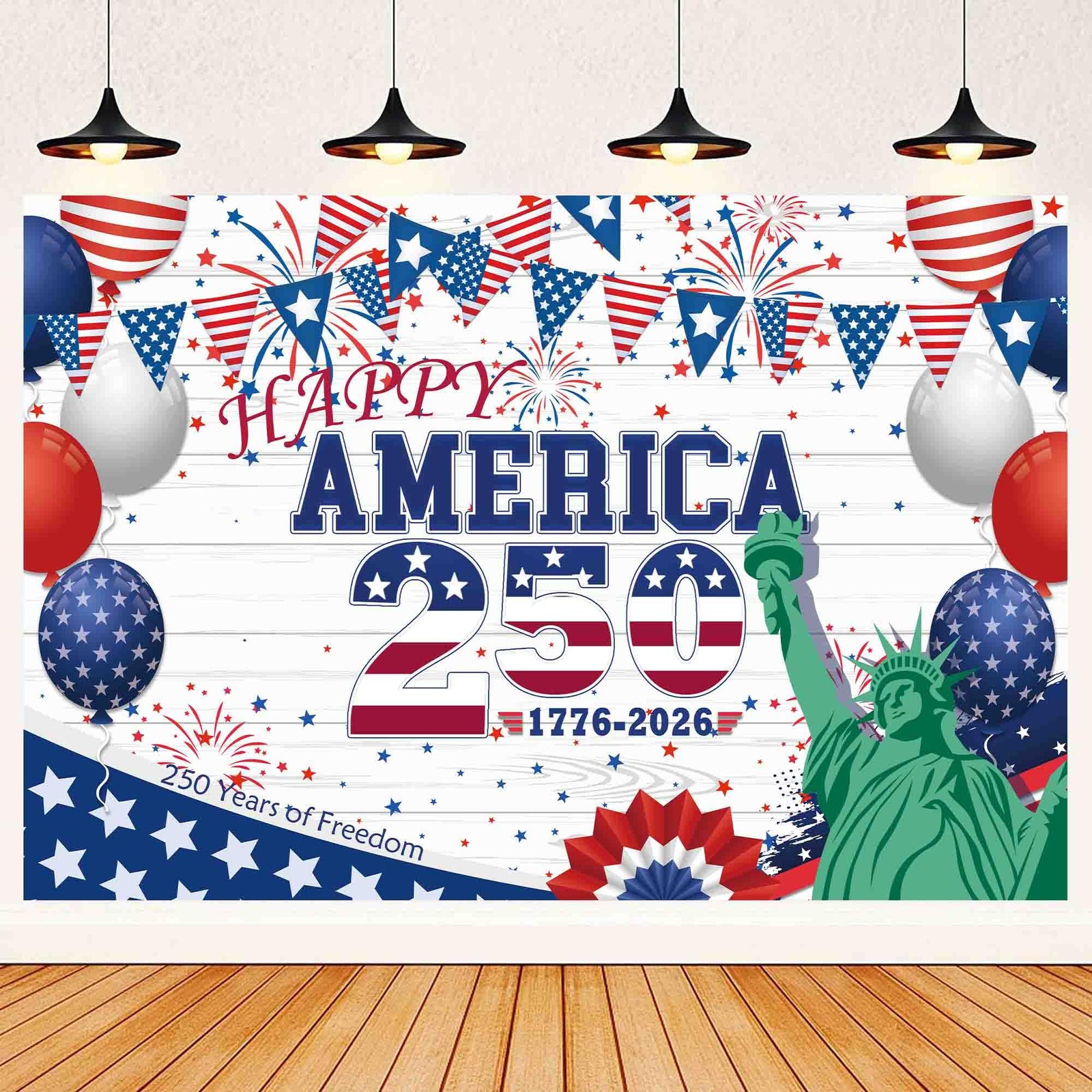 IRCOR America 250 Backdrop America 250 Decorations 4th of July 250th Annivers…