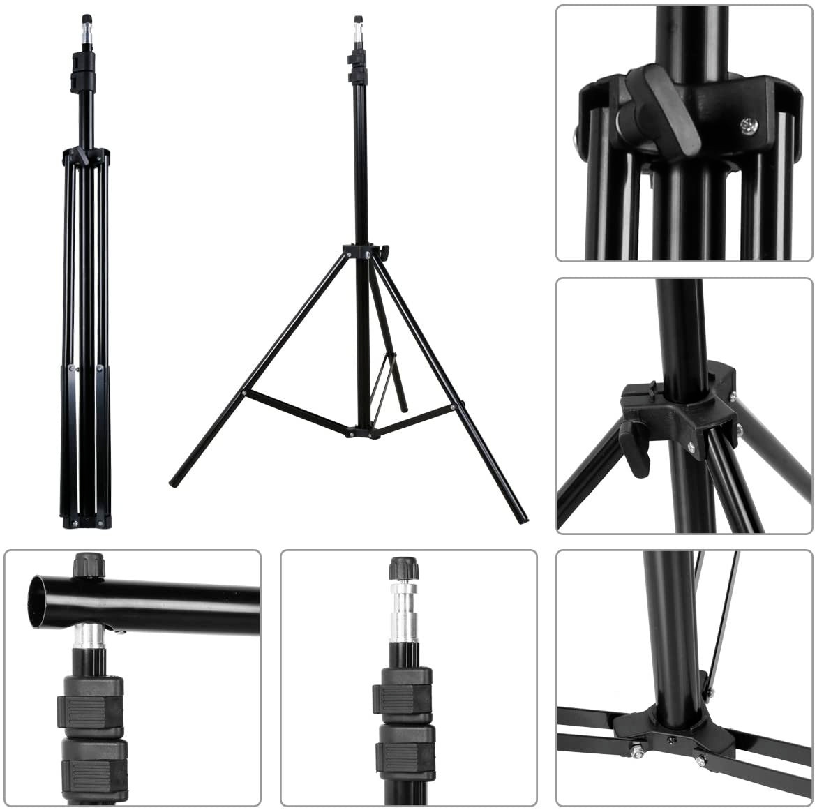SLOW DOLPHIN Photo Video Studio 10Ft Adjustable Backdrop Support System Kit Back