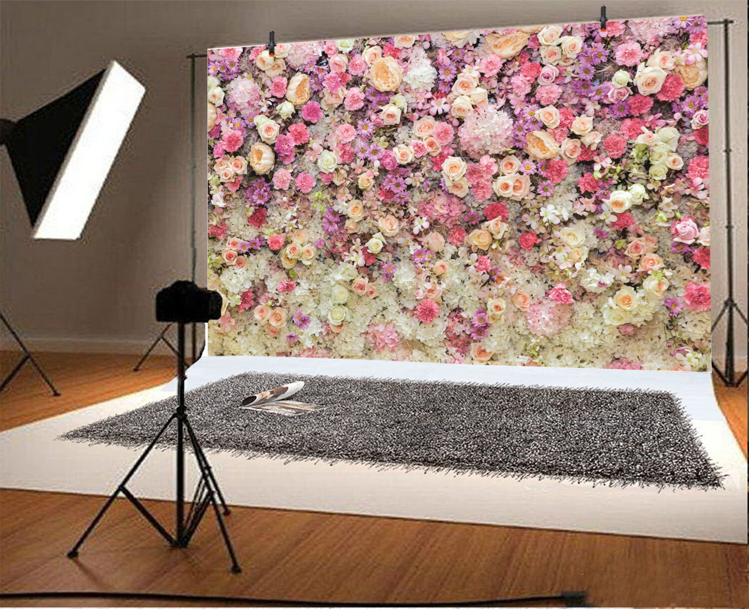 Flower Wall Floral Photography Background Photo Backdrop for Wedding Party Decor