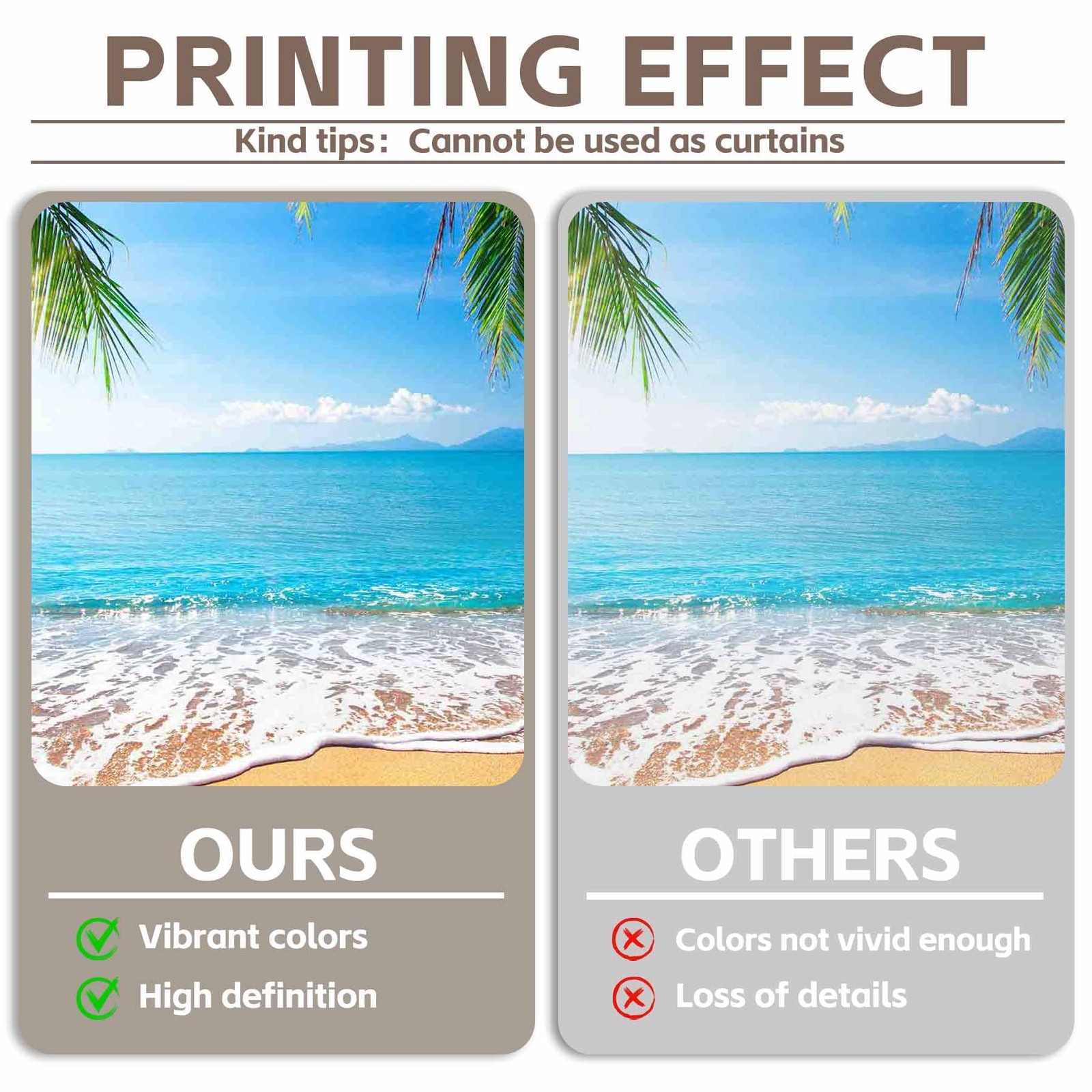7x5ft Fabric Summer Hawaii Beach Photography Backdrop Tropical Seaside Palm T…