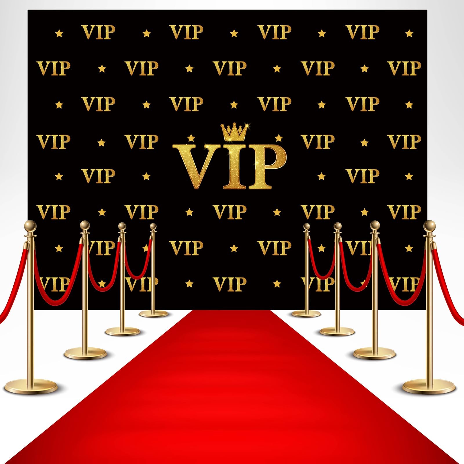 6.5 x 5 Ft VIP Photography Backdrop Red Carpet Event Movie Award Backdrop Cro…