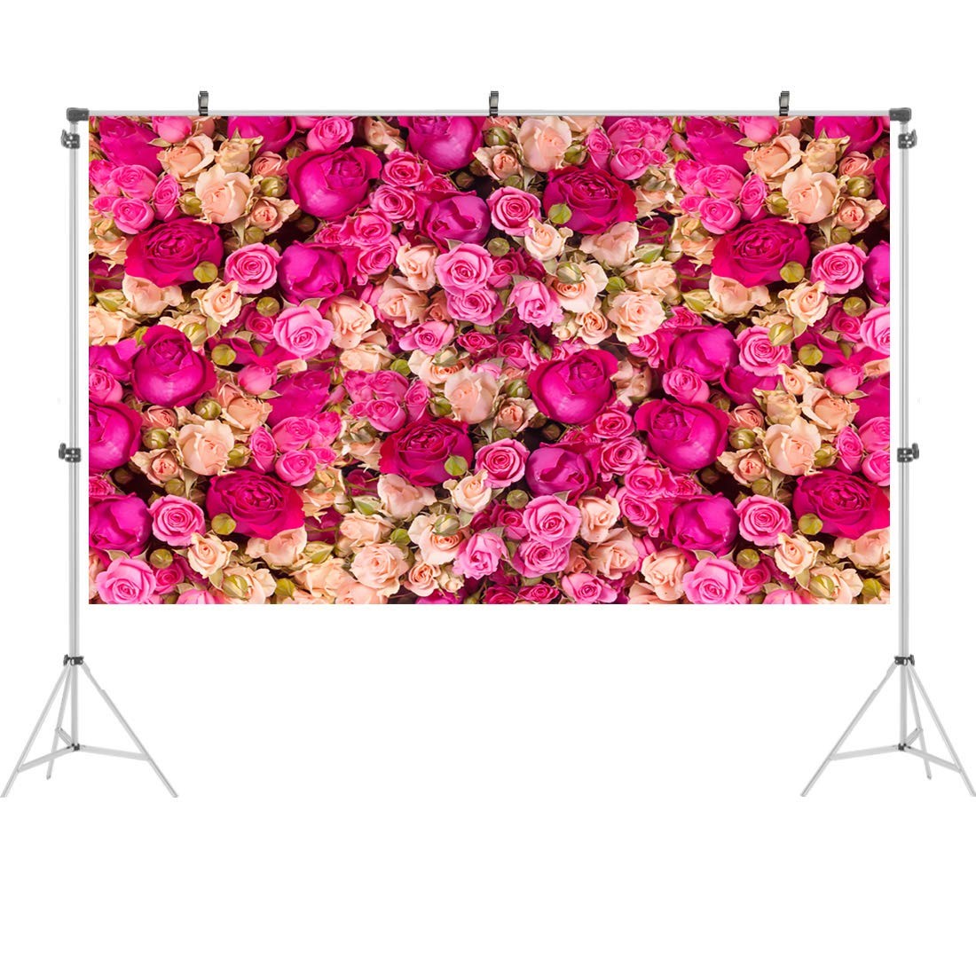 Rose Flowers Photography Backdrop Background Baby Shower Wedding Happy Birthday