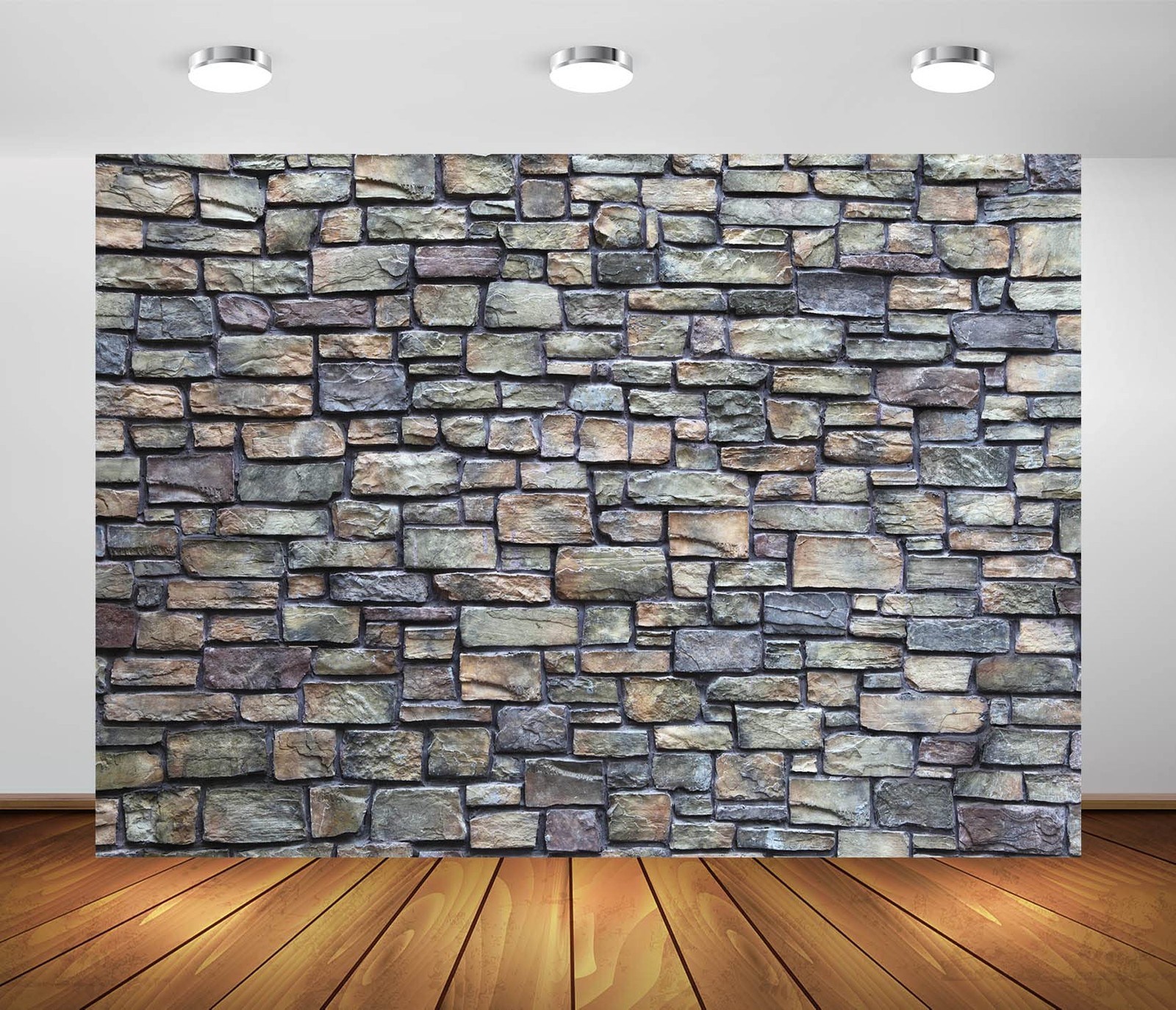 BELECO 7x5ft Fabric Vintage Stone Wall Backdrop Rock 7x5FT, N5-a13792