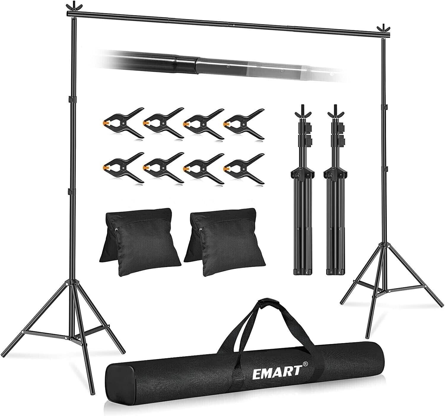 Emart Backdrop Stand 10x7ft(WxH) Photo Studio Adjustable Background Stand