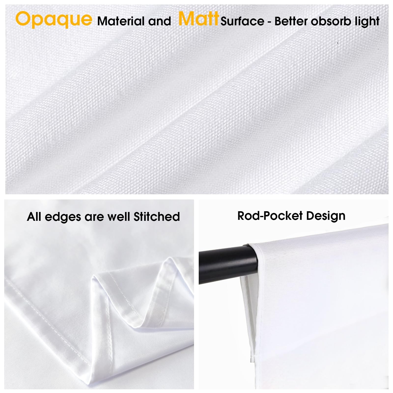 CPLIRIS 10x20ft White Backdrop for Photography, Dual-Size 10x20ft,